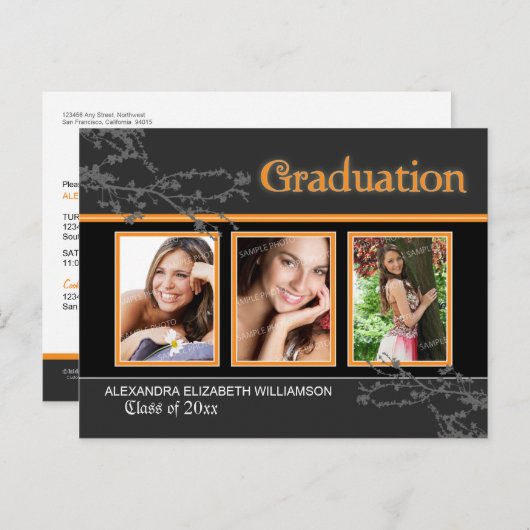 Mystic Goth Orange Abschluss Ankündigung Postcar