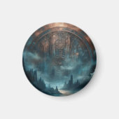 Mystic Gothic  Art - Blue Copper Patina Magnet (Vorne)