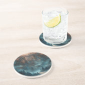 Mystic Gothic Steampunk Art - Blue Copper Patina  Getränkeuntersetzer (Seite)