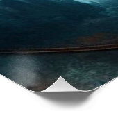 Mystic Gothic Steampunk Art - Blue Copper Patina  Poster (Ecke)