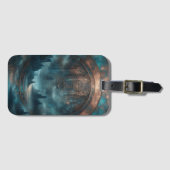 Mystic Gothic Steampunk - Blue Copper Patina Gepäckanhänger (Vorderseite (Horizontal))