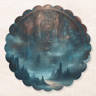 Mystic Gothic Steampunk - Blue Copper Patina  Untersetzer