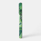 Mystic Green Abstrakt Wirbel iPhone 16 Hülle (Linke Seite)