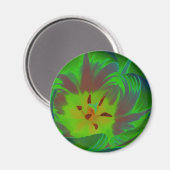 Mystic Green Tulip Magnet (Vorderseite/Rückseite)