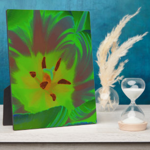 Mystic Green Tulip Plaque Fotoplatte