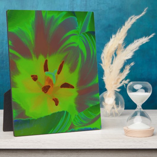 Mystic Green Tulip Plaque Fotoplatte (Seite)