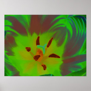 Mystic Green Tulip Poster
