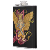 Mystic Griffin mit Schwertern Flachmann (Links)