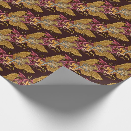 Mystic Griffin mit Schwertern Geschenkpapier (Ecke)