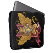 Mystic Griffin mit Schwertern Laptopschutzhülle (Vorne Rechts)