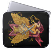 Mystic Griffin mit Schwertern Laptopschutzhülle (Vorderseite)