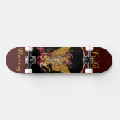 Mystic Griffin mit Schwertern Skateboard (Horizontal)