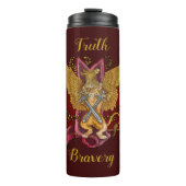 Mystic Griffin mit Schwertern Thermosbecher (Vorderseite)