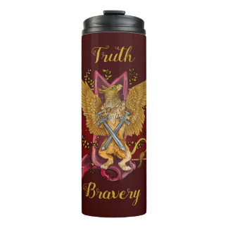 Mystic Griffin mit Schwertern Thermosbecher