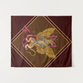 Mystic Griffin mit Schwertern Wandteppich (Vorderseite (Horizontal))