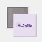 Mystic Halloween Broom and Delicate Web Detail Magnet (Vorderseite/Rückseite)