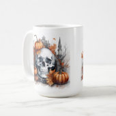 Mystic Halloween Gothic Skull Art Mystical Kaffeetasse (Vorderseite Links)