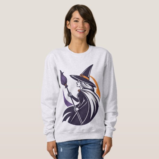 Mystic Halloween Hexe - Spooky Season Apparel Sweatshirt (Vorne ganz)