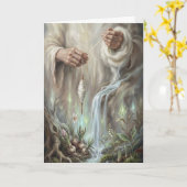 Mystic Hands Spinning Spring Water Roots Fantasy A Karte (Gelbe Blume)