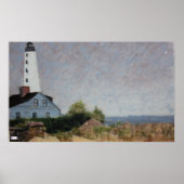 Mystic Harbour Lighthouse Poster Print (Vorne)