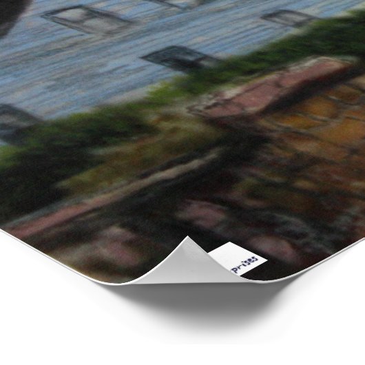 Mystic Harbour Lighthouse Poster Print (Ecke)