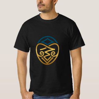 Mystic Heart Shield - Elegante Monogramm-Linienkun T-Shirt