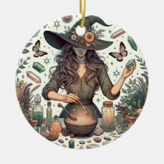 Mystic Herbalist: Die Kunst der Hexerei und des He Keramik Ornament