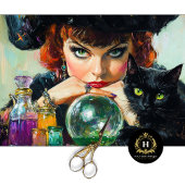 Mystic Hexe & Black Cat Halloween Seidenpapier