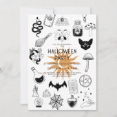 Mystic Hexe Halloween-Party Einladung (Vorderseite)