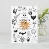 Mystic Hexe Halloween-Party Einladung (Stehend Vorderseite)