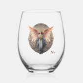 Mystic Himmlisch Angel Weinglas Ohne Stiel (Vorderseite)