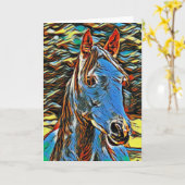 Mystic Horse Blank Grußkarte Karte (Gelbe Blume)