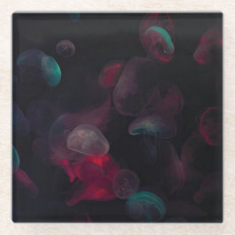Mystic Jellyfish Glass Untersetzer