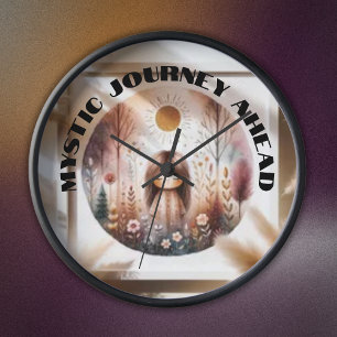 Mystic Journey Ahead, Boho in braun und schwarz   Uhr