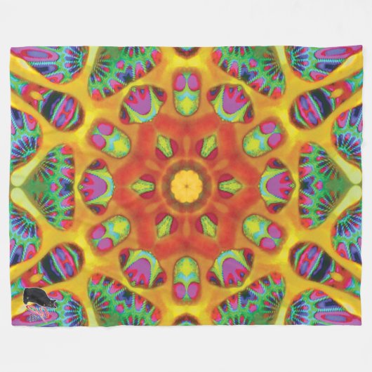 Mystic Kaleidoscope Fleecedecke (Vorderseite (Horizontal))