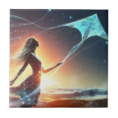 Mystic Kite Flyer Fliese (Vorderseite)