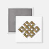 Mystic Knot - Silver & Gold 2 Magnet (Vorderseite/Rückseite)