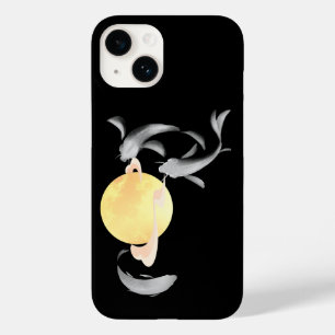 Mystic Koi & Golden Moon - Elegantes japanisches Z Case-Mate iPhone 14 Hülle