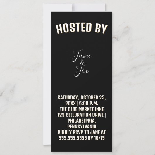 Mystic Lady in Dark Halloween Forest - Einladung (Rückseite)