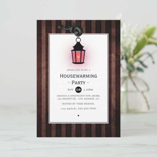 Mystic Lantern Housewarming Party Einladung (Stehend Vorderseite)