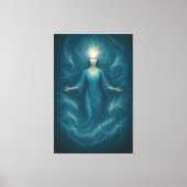 Mystic Light Goddess – Ethereal Divine Energy Art Leinwanddruck (Vorderseite)