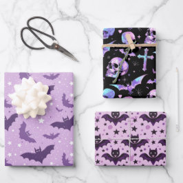 Mystic Lila Gothic Geschenkpapier Set