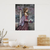 Mystic Lila Pink Fairy Dragon Poster Print (Küche)