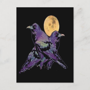 Mystic Lila Raven Moon von Sharles Postkarte