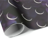 Mystic Lilac Crescent Moon Wrapping Paper Geschenkpapier (Rolleneckpunkt)
