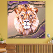 Mystic Lion 2 Leinwanddruck (Insitu (Wohnzimmer))
