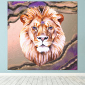 Mystic Lion 2 Leinwanddruck (Insitu (Holzboden))
