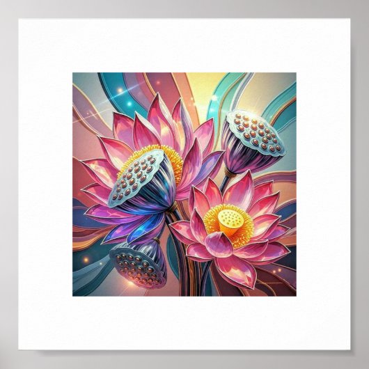 Mystic Lotus Bloom - Sacro Bloral Art of Enlight Poster (Vorne)
