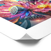 Mystic Lotus Bloom - Sacro Bloral Art of Enlight Poster (Ecke)