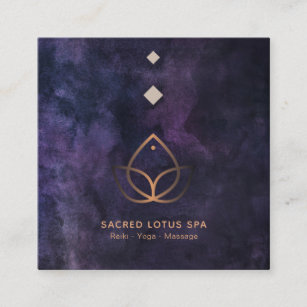 *~* Mystic Lotus Heilige Geometrie Alchemy Shaman Quadratische Visitenkarte